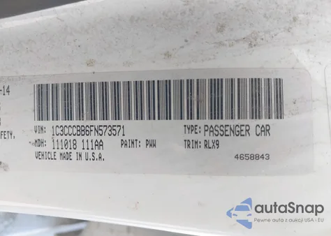 2015 Chrysler 200 S from USA, damaged, VIN 1C3CCCBB6FN573571